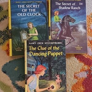 Set Of 3 Vintage 1959 Nancy Drew Mystery Hardcover Books # 1, 5, 39